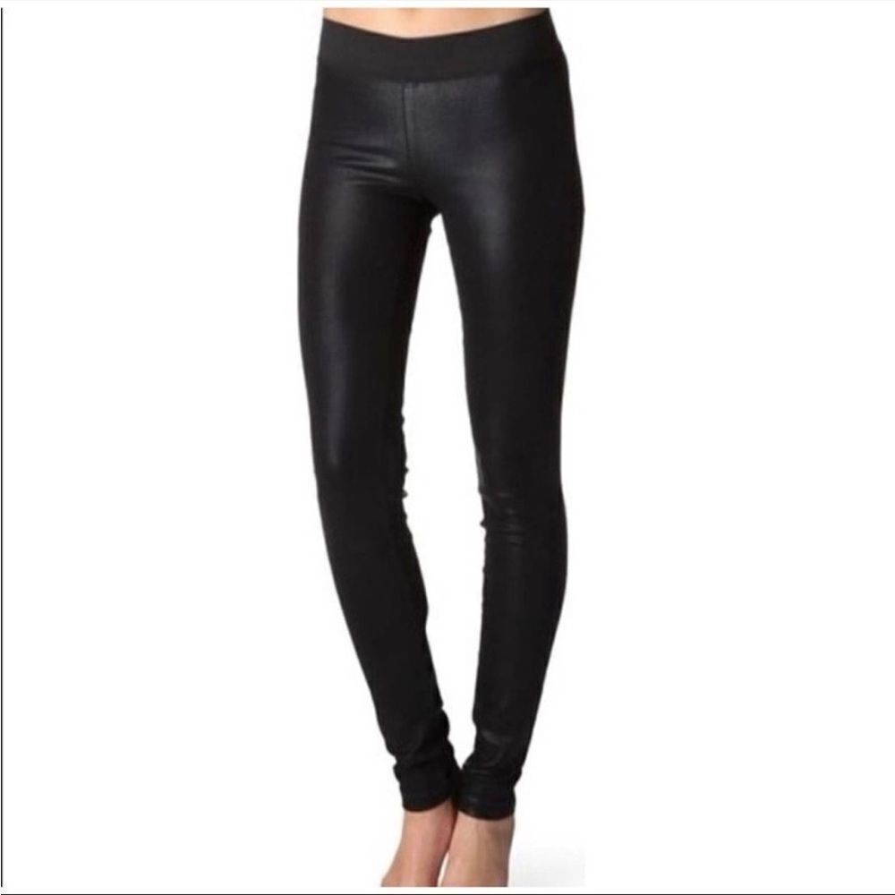 Goldsign Zebra coated black leggings size 27